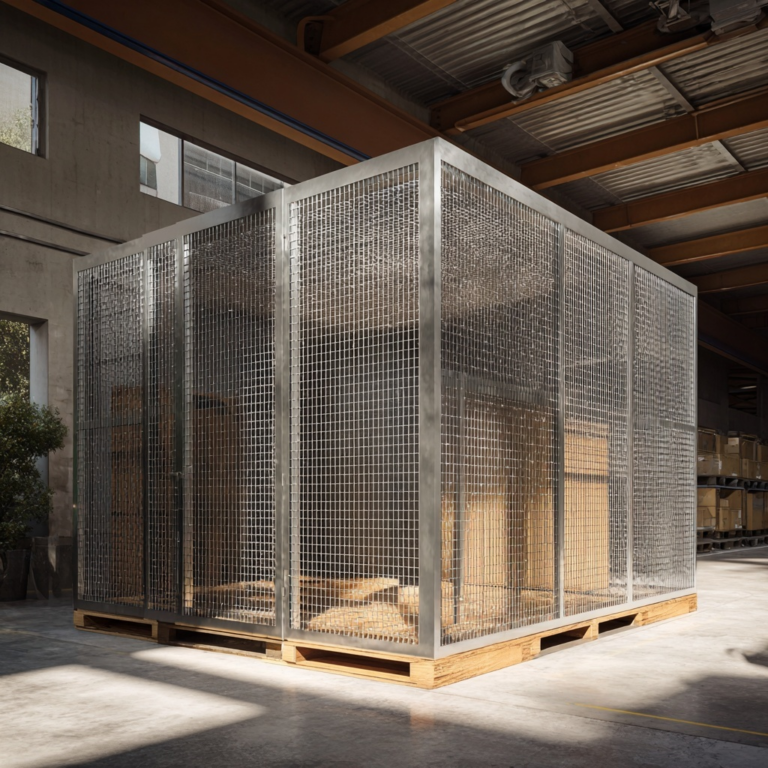 reciclagem com container aramado